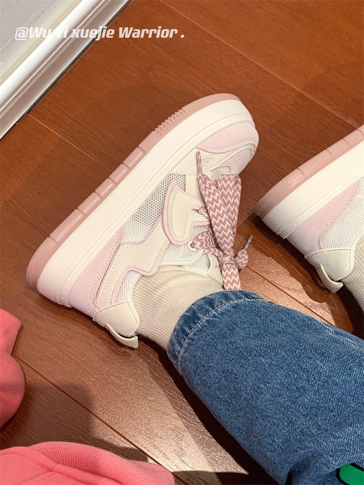 Pull back pink original bread shoes women 2023 summer new all-match casual shoes thin section niche breathable sneakers women