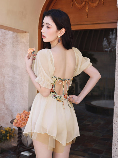 Jinzhu swimsuit women's new 2022 hot style pure desire style sexy one-piece conservative slimming cover belly hot spring swimsuit