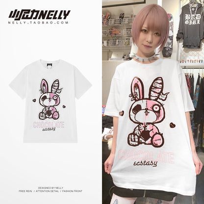 T-shirt men's and women's oversize summer clothes 2023 trend tide brand cotton short-sleeved couple clothes loose large size clothes