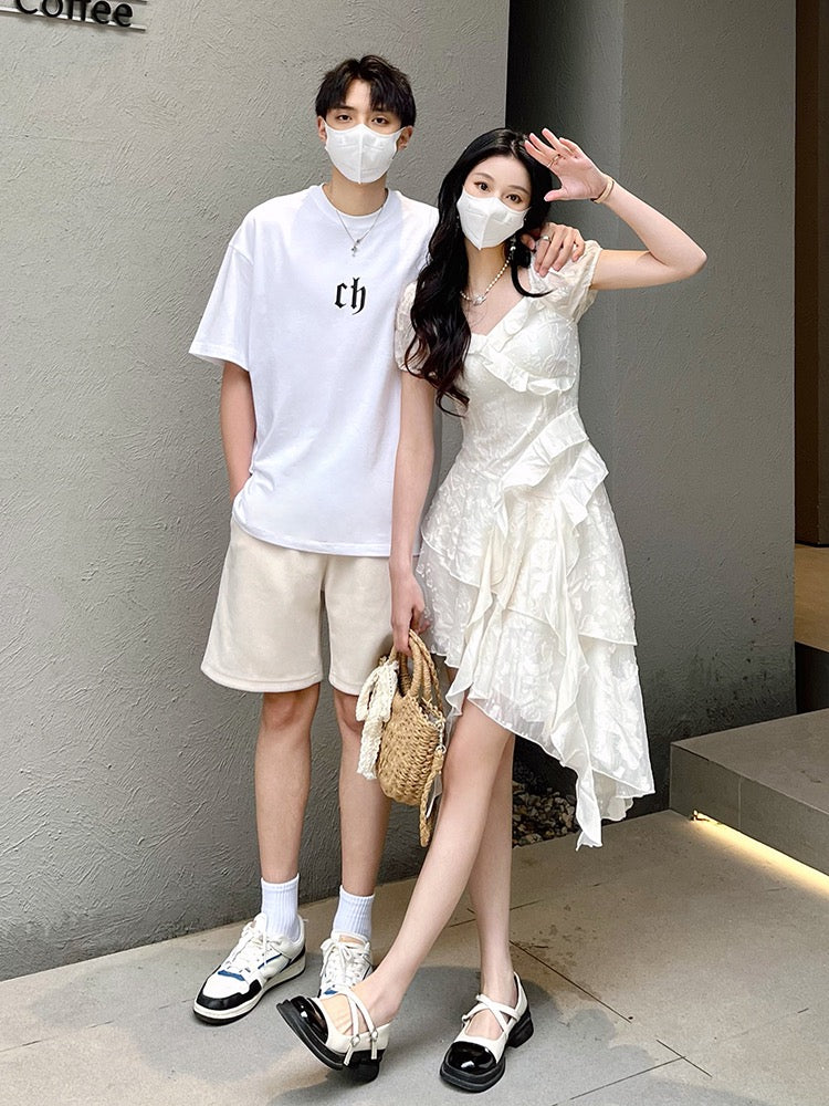 Very fairy couple dress summer dress you dress me skirt 2023 new high-end sense French tea break dress gentle trend