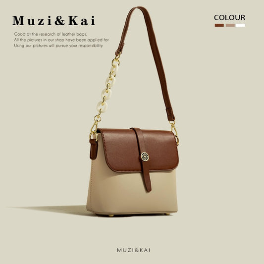 MuziKai genuine classic all-match underarm bag female 2023 new simple commuter shoulder Messenger bag