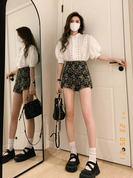 Summer clothes with a whole set of fat and thin wear net red fried street fashion casual culottes suit women 2023 new