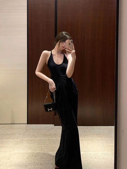 Middletone | Cool Skirt~Temperament Waist Sling Dress Women's Long Skirt