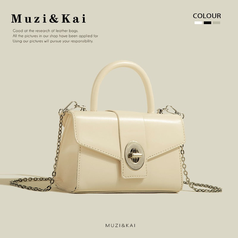 MuziKai genuine niche high-end chain handbag bag women 2023 new fashion all-match Messenger small square bag
