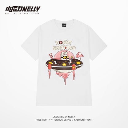 Hong Kong style t-shirt men's short-sleeved summer new loose casual ins Korean version of the trend all-match hip-hop five-point sleeve top clothes