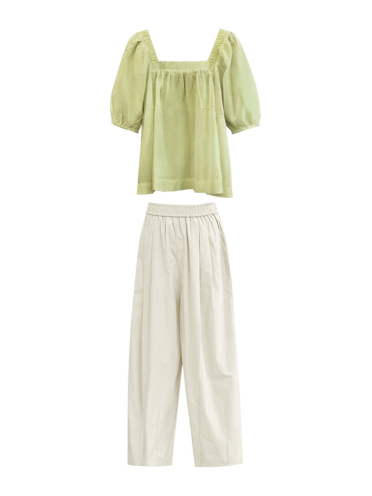 Summer two-piece set, small fresh tops and pants, small people wear a whole suit, casual women, lively and age-reducing western style