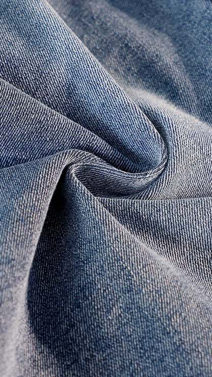 Denim skirt women's summer thin section new high waist over the knee mid-length small skirt slit bag hip skirt