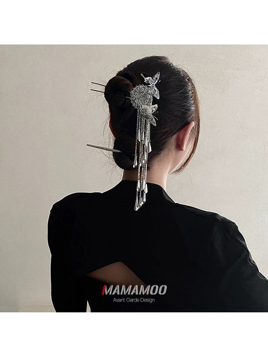mamamoo new Chinese butterfly tassel hairpin women's modern minimalist niche design high-end hairpin hair accessories