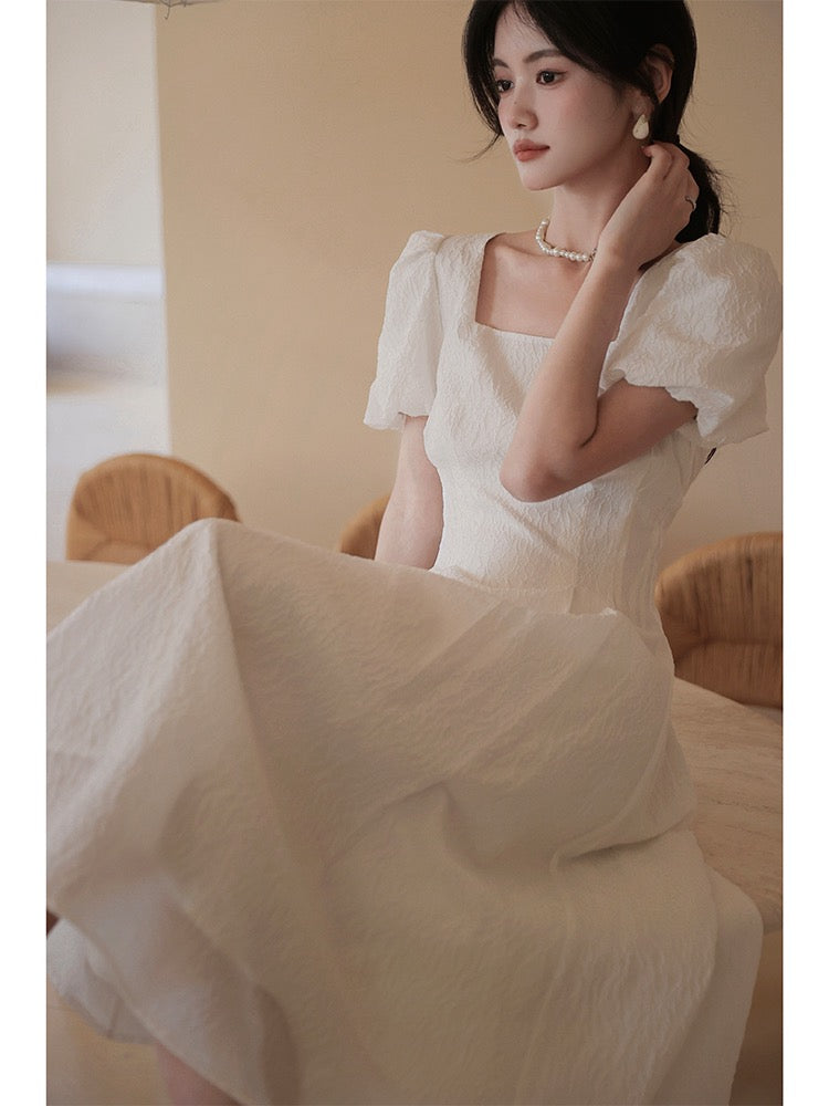 The plum is ripe [Yunxiang] embossed jacquard French dress spring new high-end temperament a-line long skirt