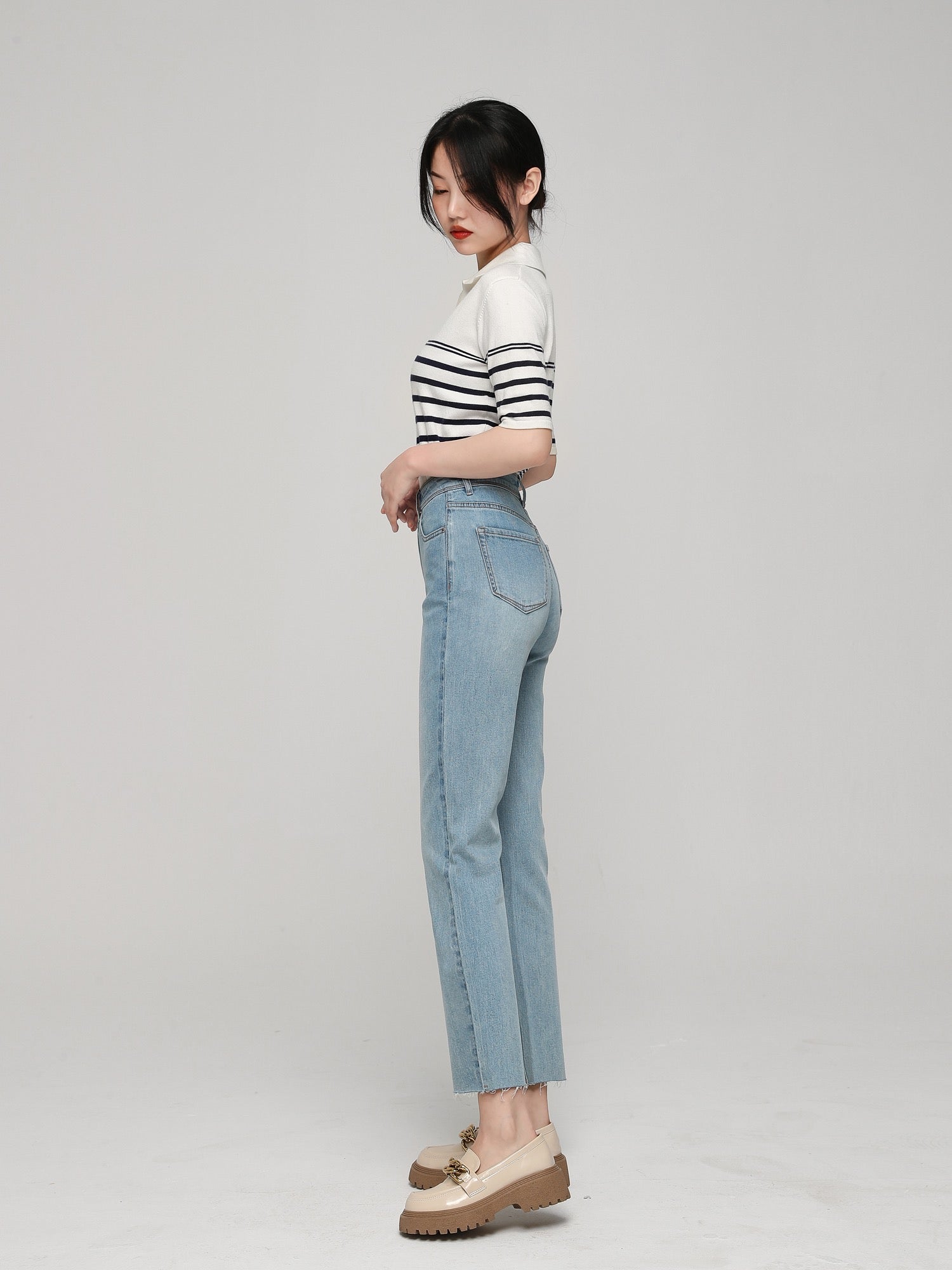 Women Denim Jeans Pants Slim Skinny High Waist Spring Summer