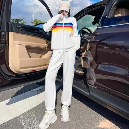 Autumn women's new sweater women's small high-end temperament lady goddess fan high-end casual sports suit 1674