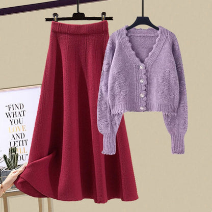 Autumn and Winter French Small Fragrance Two-piece Set