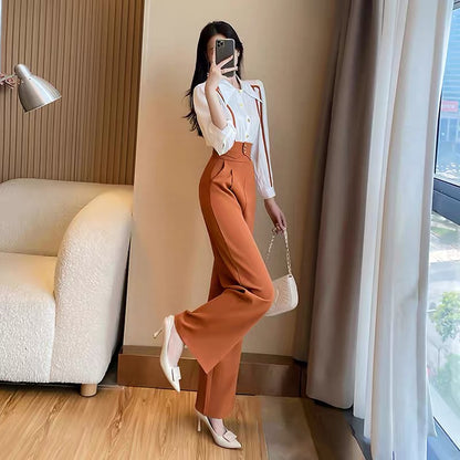 Temperament ladies two-piece Western-style autumn clothes 2022 new women's professional suits high-quality autumn shirts and pants