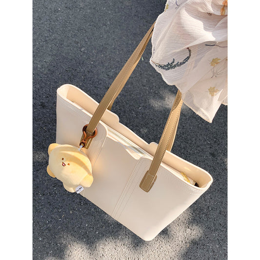 Autumn and winter large-capacity bag women's 2022 new trendy niche high-end commuter shoulder bag student class tote bag