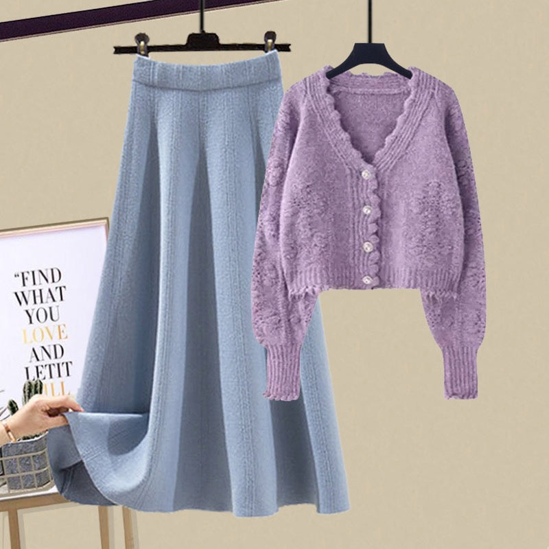 Autumn and Winter French Small Fragrance Two-piece Set