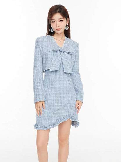 Fantu's high-end sense of small Shang plaid milk series wears an early autumn top 2022 autumn new all-match commuter jacket women