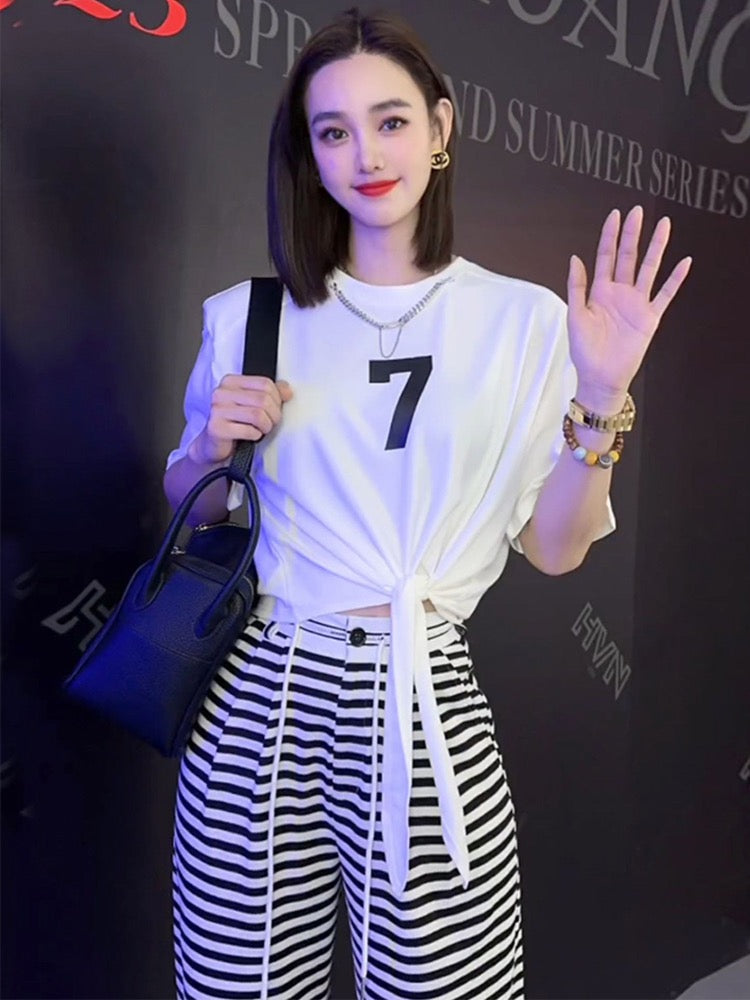 Sports and leisure suit women's summer 2023 new two-piece suit