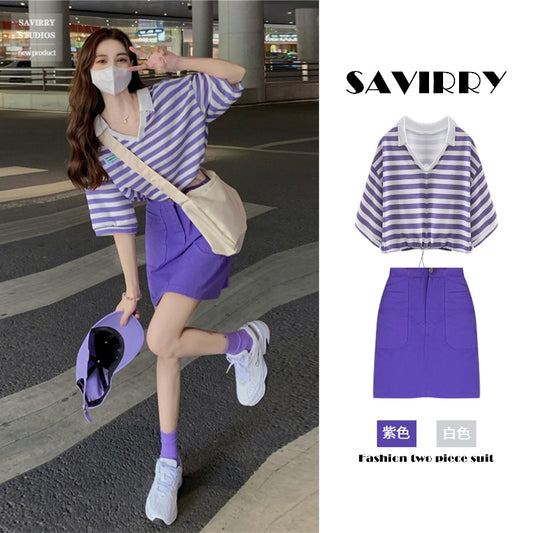 Summer women's clothing 2023 slightly fat and thin tea-style wear lively age-reducing salt-style light mature dress two-piece suit