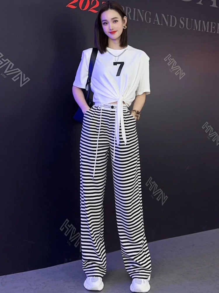 Sports and leisure suit women's summer 2023 new two-piece suit