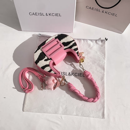CAEISL&KCIEL women's bag niche design high-end zebra pattern underarm bag 2022 new one-shoulder baguette bag