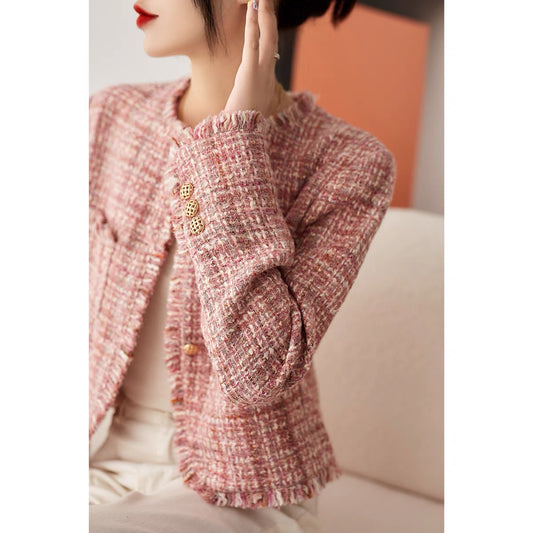 のHigh quality + high value Ruili girl Xiaoxiang tweed short coat/vest EGWT56182