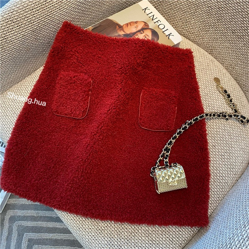 [Original niche] Ladies and gentlemen's small fragrance suit 2022 new women's winter all-match woolen skirt two-piece set