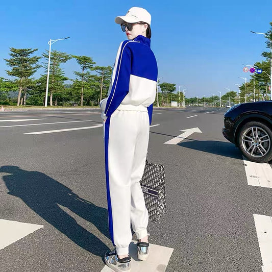 2022 early autumn fashion casual suit women's French high-end sense wear small man fried street sports running two-piece suit 1669