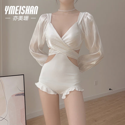 Yimeishan swimsuit women's 2023 new high-end sense cover belly and look thin sexy pure desire wind hot spring swimsuit