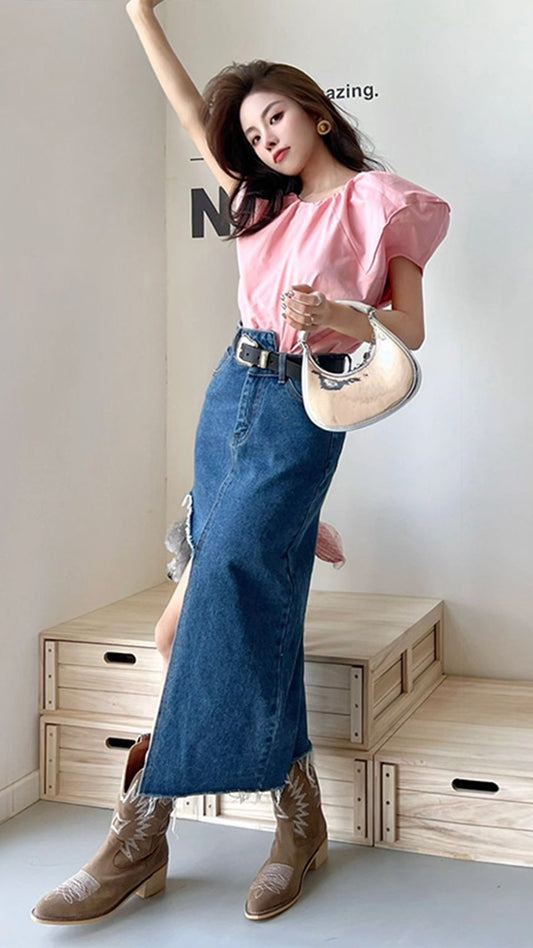 In summer, pear-shaped slightly fat mm is thin and covers meat tea. Wear a whole set of small one-piece dresses and two-piece suits for women