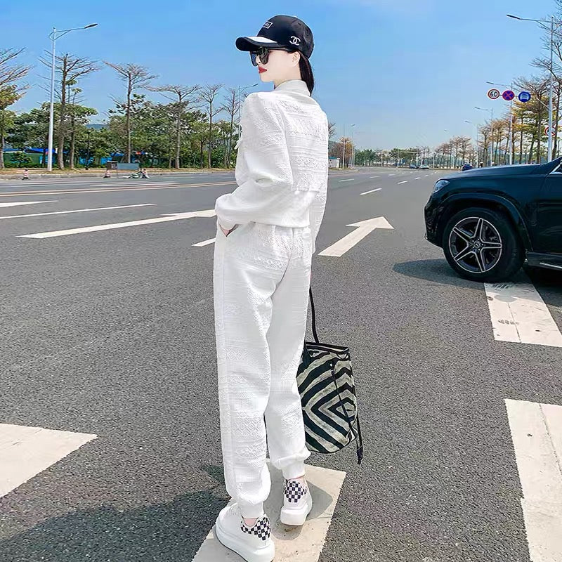 European goods 2022 spring and autumn new design sense niche age-reducing western style shirts casual pants fashion two-piece suit women 1664