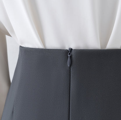 High waist skirt 2022 new pleated a-line skirt women autumn and winter mid-length small bag hip skirt spring and autumn