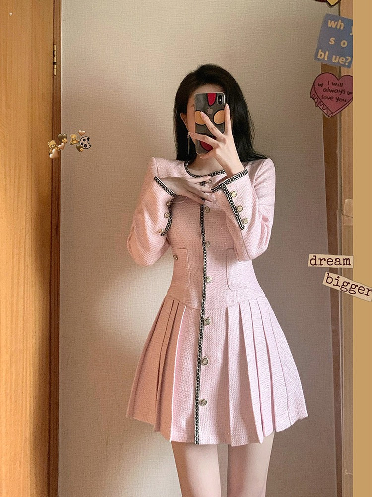 MUEL Original Small Fragrance Dress Female Early Autumn 2022 New Temperament Goddess Fan Mingyuan Advanced Sense Skirt