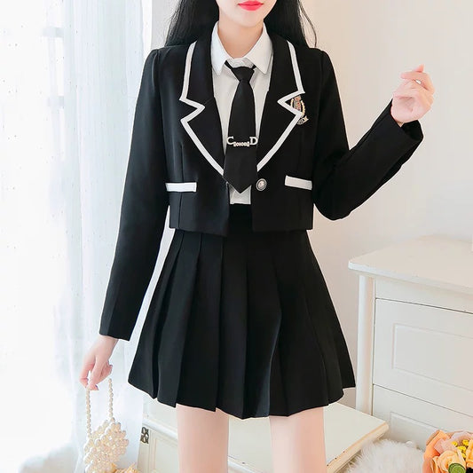British college style suit suit autumn 2022 new age-reducing JK uniform jacket pleated skirt two-piece set