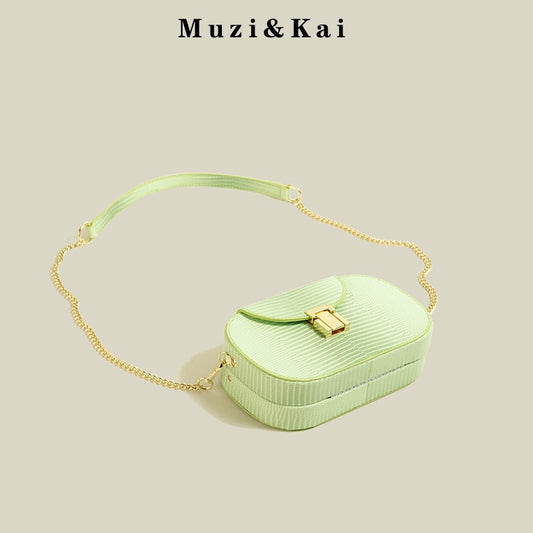 MuziKai genuine high-grade texture niche bag women 2022 new trendy fashion Messenger shoulder small square bag women