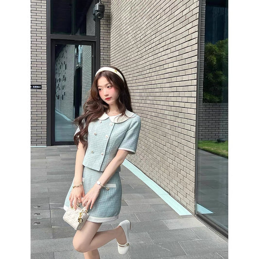 Q women's family Italian-style special strong / Qianjin Xiaoxiang style pattern dress small summer exquisite light luxury retro slim