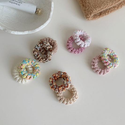 Crushed cream peanuts~2 packs Versatile plush velvet phone ring hair rope without trace does not hurt hair head rope hair accessories autumn and winter