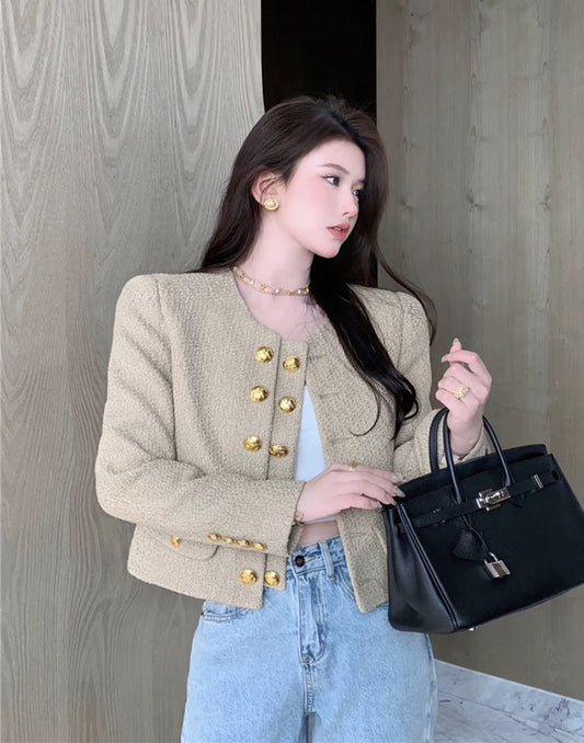Xiaoxiangfeng woolen coat women's autumn 2022 new French all-match small temperament high-end ladies top
