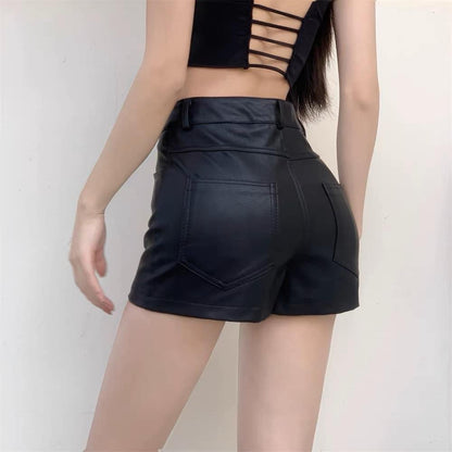 Black bag hip small leather skirt skirt women autumn and winter 2022 new hakama sexy little black skirt high waist a-line skirt