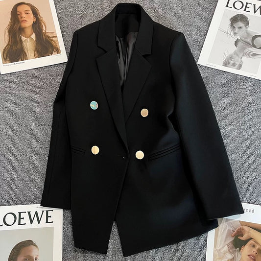 2022 autumn new suit jacket female Korean version straight casual loose fashionable temperament slim small suit top 1730