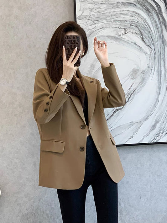 French British style suit jacket 2022 spring and autumn new high-end design sense fried street suit jacket women