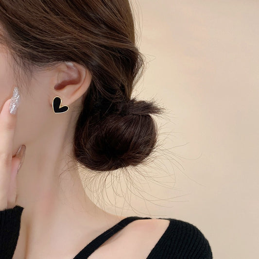 925 silver needle niche design love earrings women's high-end light luxury temperament earrings 2022 new trendy earrings