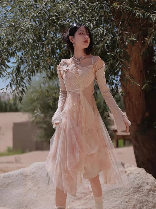 JZ Craftsman "New Product Has Opened" Lace Whispering Fengshen Heavy Industry Waterfall Dress & Beautiful to Aphasia 1311