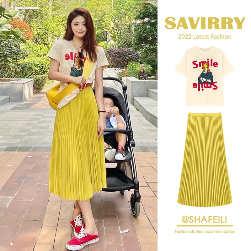 Summer women's clothing 2023 slightly fat and thin tea-style wear lively age-reducing salt-style light mature dress two-piece suit
