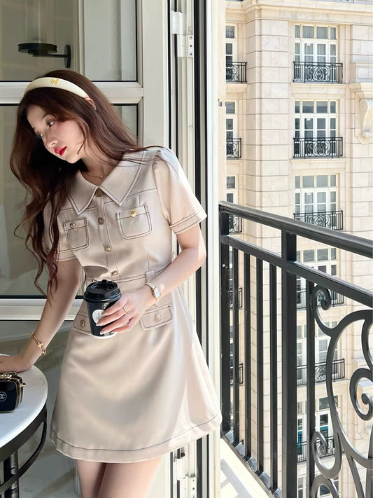 Q female family chaebol small daughter / small fragrance sleeveless high-end dress female small suspender skirt summer light luxury