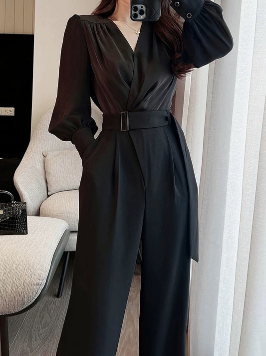 Miss Dong high-end custom temperament jumpsuit goddess fan autumn high-end sense jumpsuit high-end light luxury jumpsuit 1782