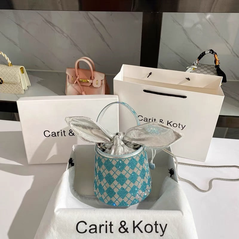 Carit&Koty pearl handbag 2022 new trendy high-end niche old flower bucket bag messenger bag explosion style