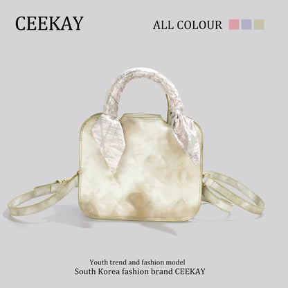 CEEKAY original authentic this year popular small hand-held biscuit bag niche design bag female summer all-match messenger bag 1200