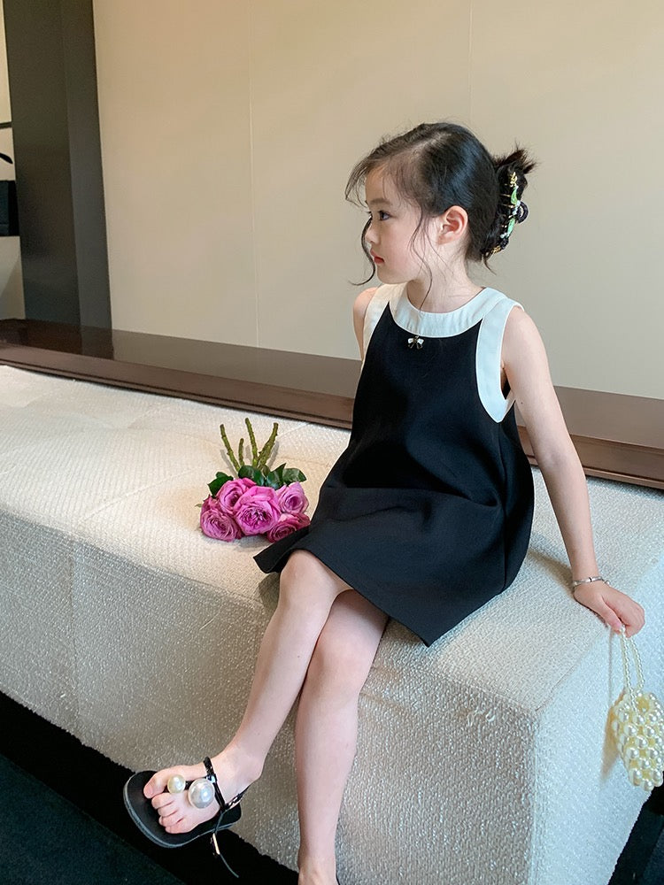 Original parent-child children's clothing fashionable summer suspender skirt vest skirt children's celebrity wind dress little girl skirt
