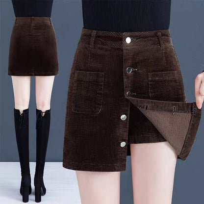 Corduroy skirt women's autumn and winter skirt corduroy skirt high waist thin skirt 2022 new fashion skirt winter