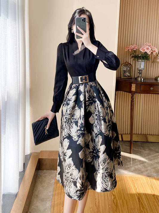 Spring French professional dress female 2023 spring new women's clothing high-end sense of celebrity temperament suit skirt